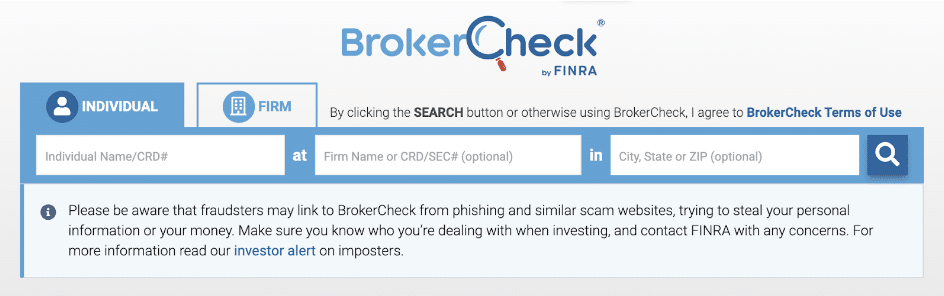 BrokerCheck: Searching By Individual