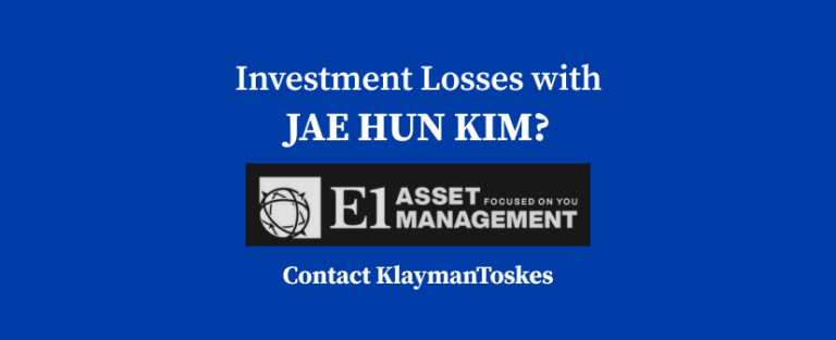 Broker Misconduct Investigation: Jae Hun Kim (E1 Asset Management)